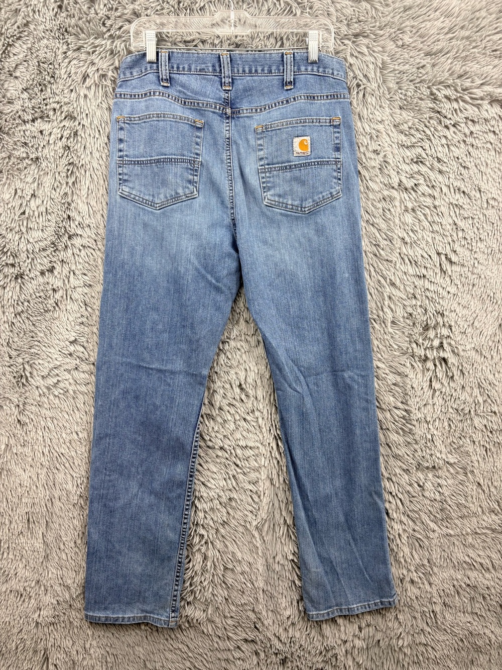 Carhartt Jeans Mens 34 Blue Relaxed Fit Rugged Flex Straight Leg